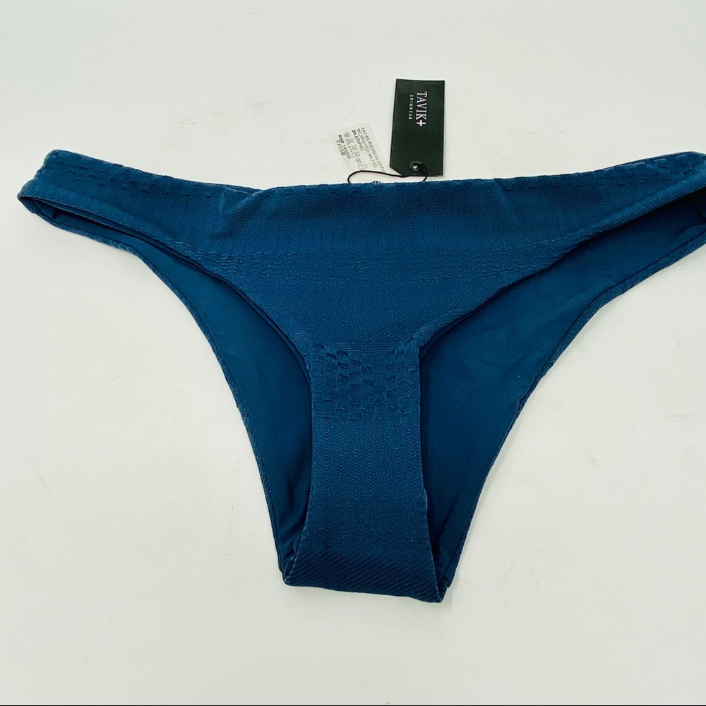 TAVIK Ali Textured Navy Blue Bikini Bottom Large